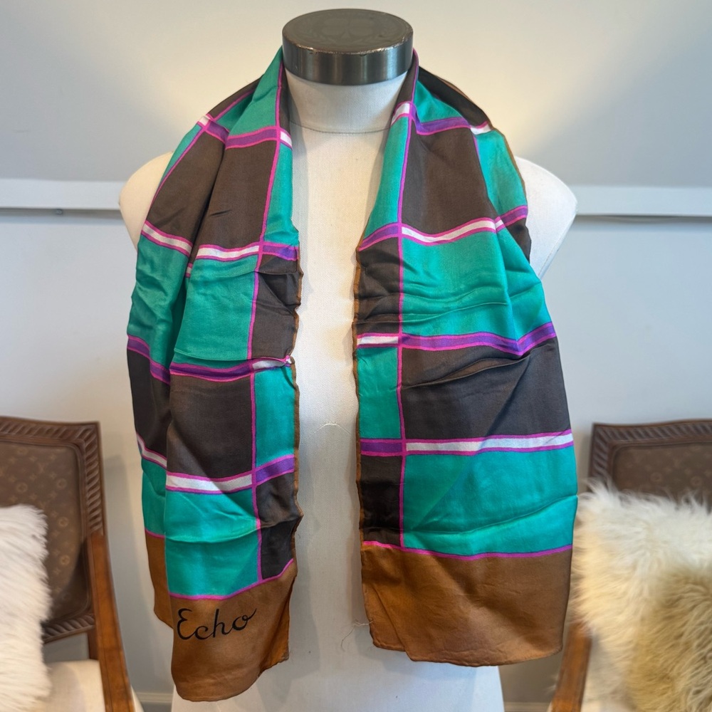 Echo Multicolor Plaid Scarf